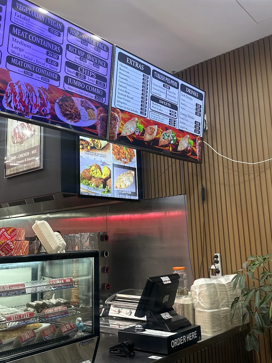 Menu, Ali's Jumbo Kebabs