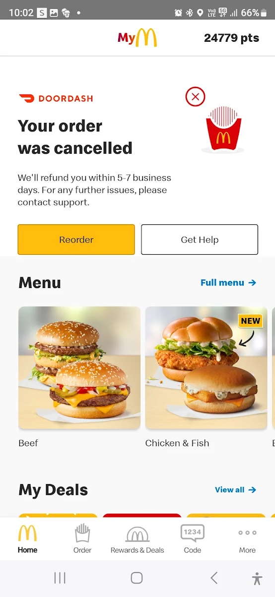 Menu, McDonald's Frankston North