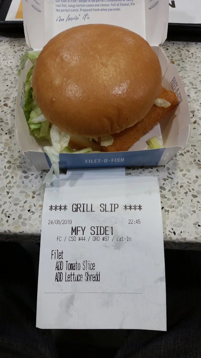 Menu, McDonald's Frankston North