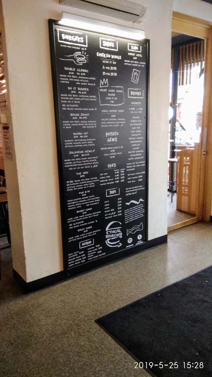 Menu, Abbotsford Food Hall