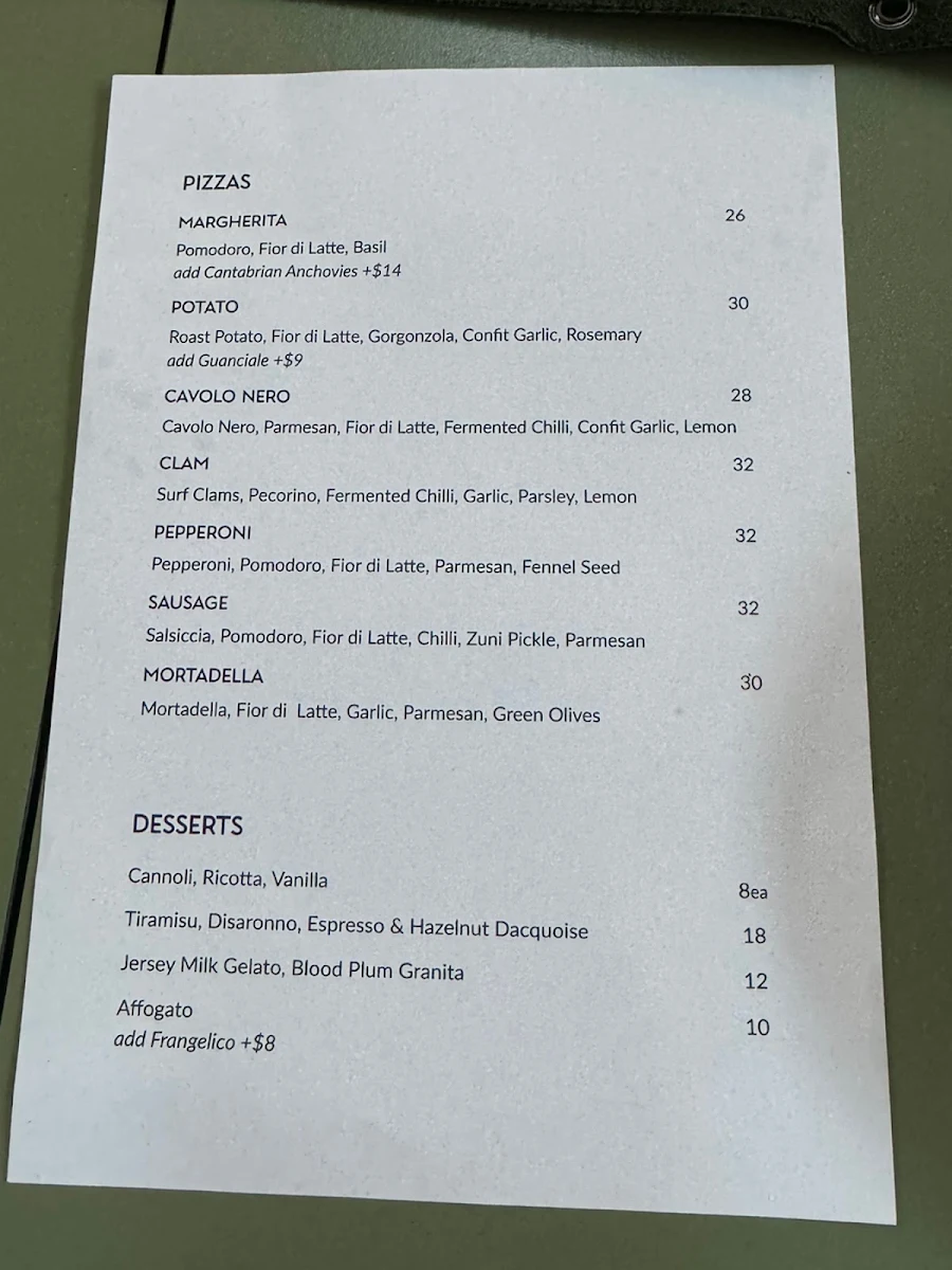Menu, Bella Brutta