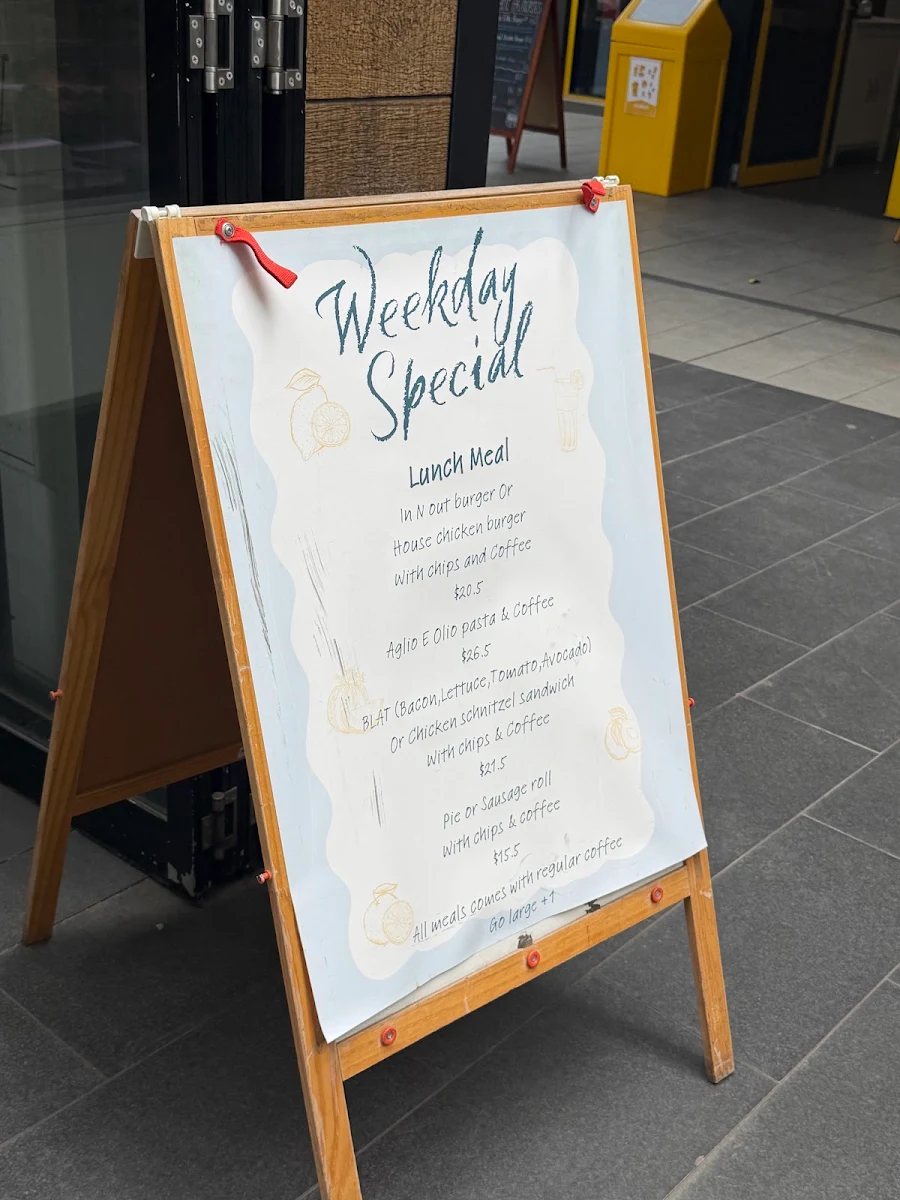 Menu, Pier Point Cafe