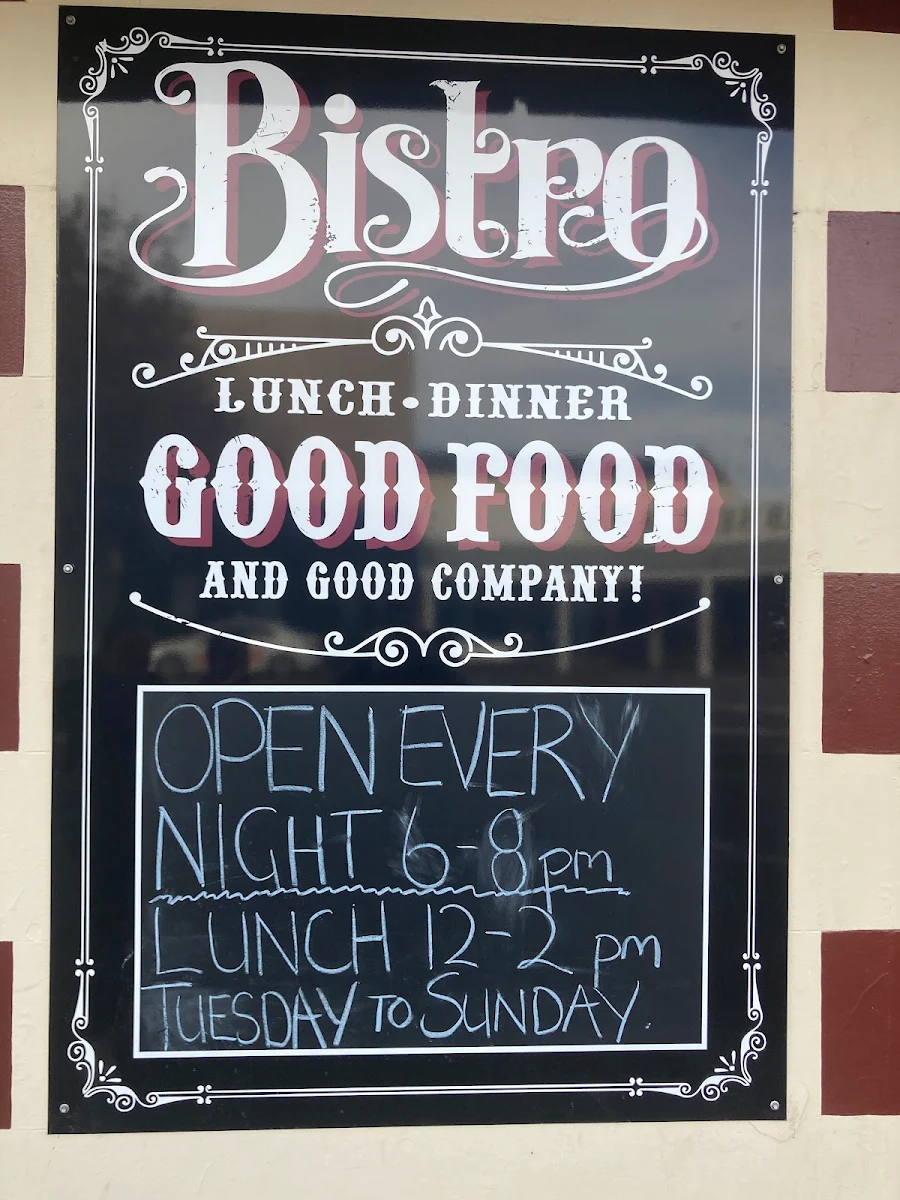 Menu, Victoria Hotel Warrnambool