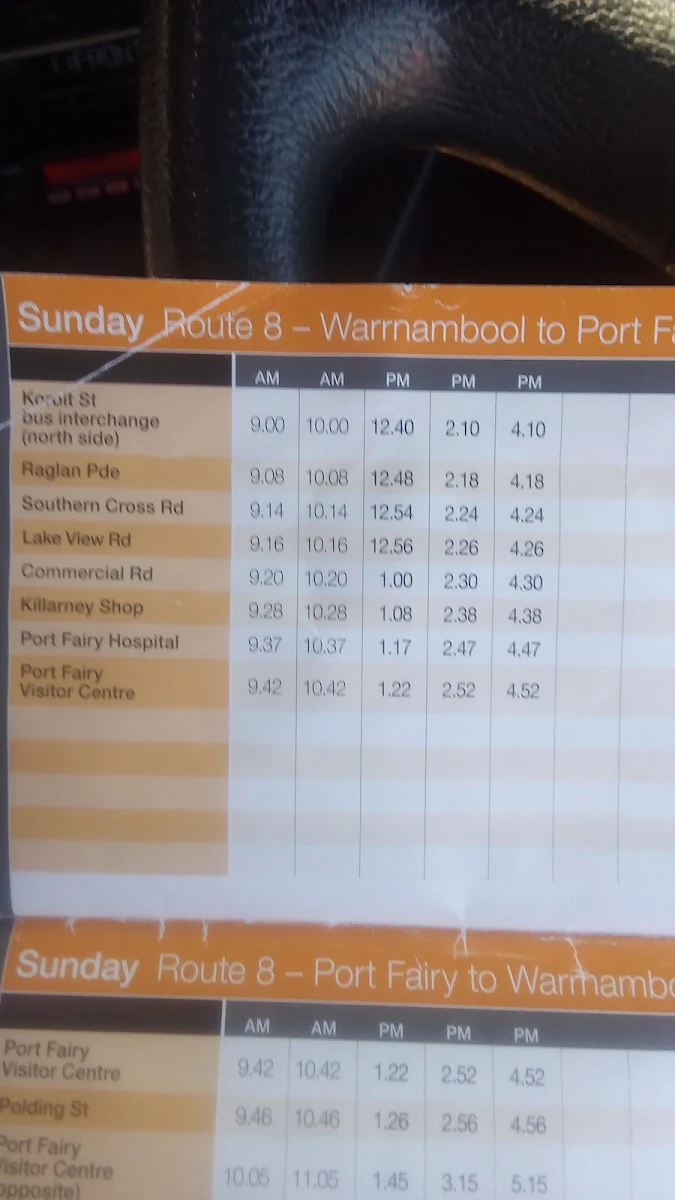 Menu, Victoria Hotel Warrnambool