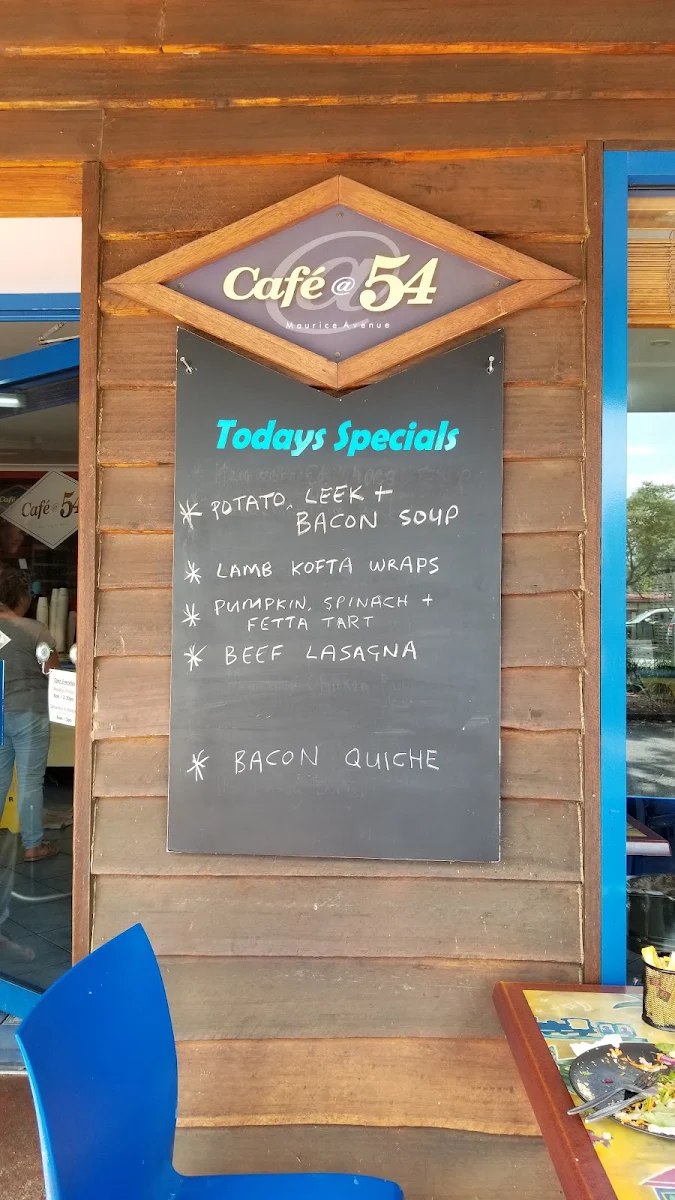 Menu, Cafe 54