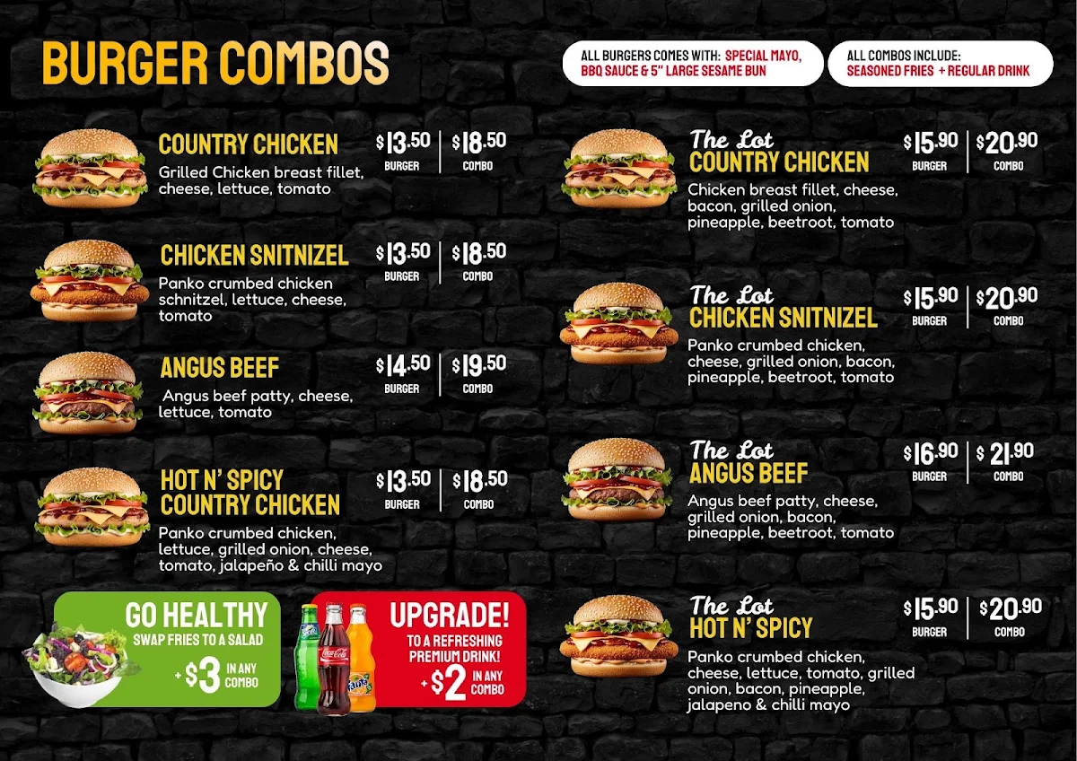 Menu, Country Rooster