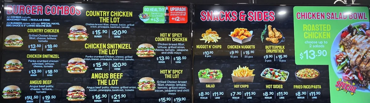 Menu, Country Rooster