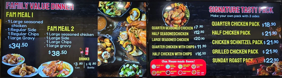 Menu, Country Rooster