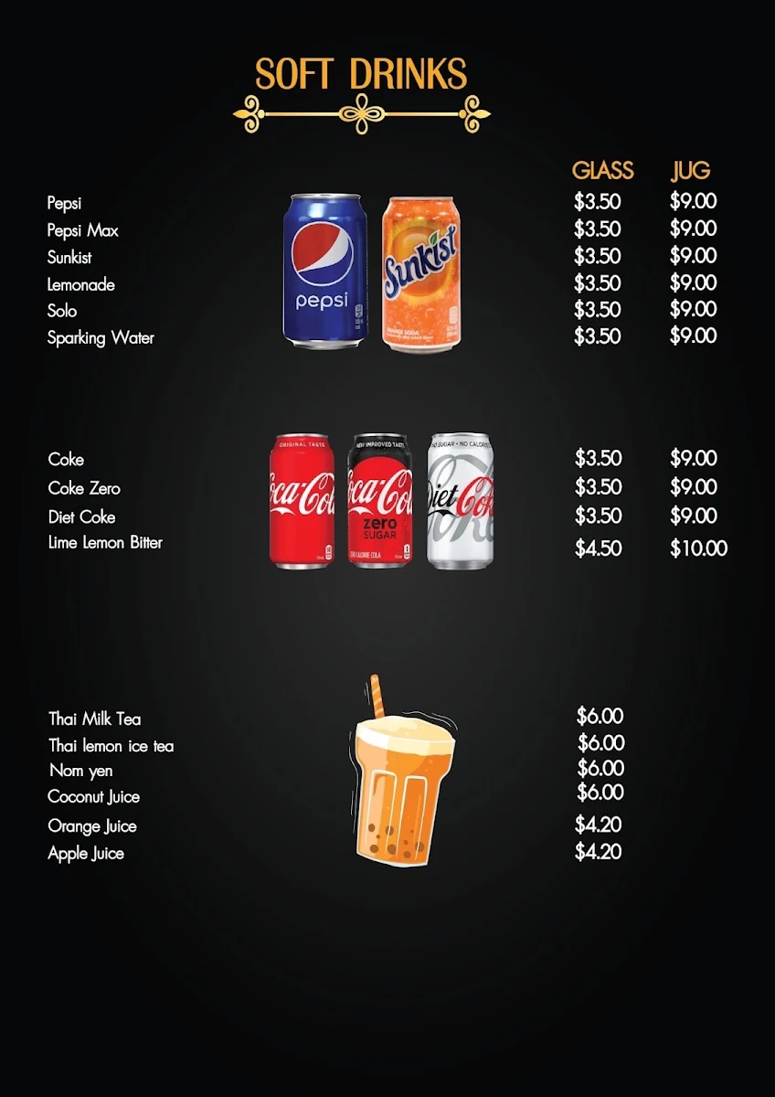Menu, Krua Thai
