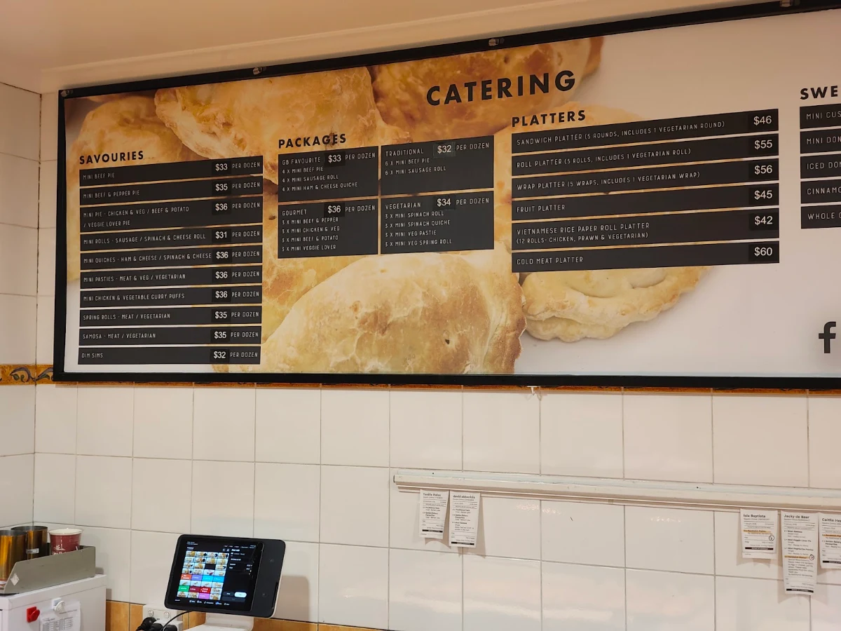 Menu, Golden Bakery - FROBISHER ST