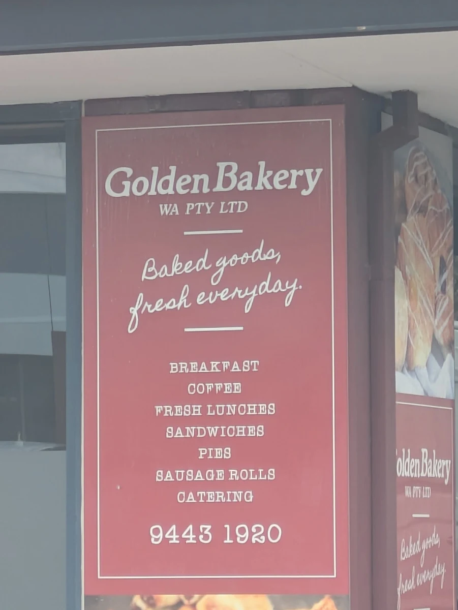 Menu, Golden Bakery - FROBISHER ST