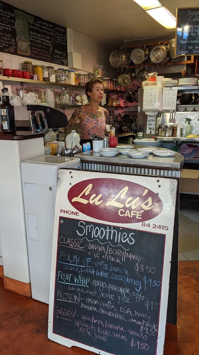 Menu, Lulu's Cafe
