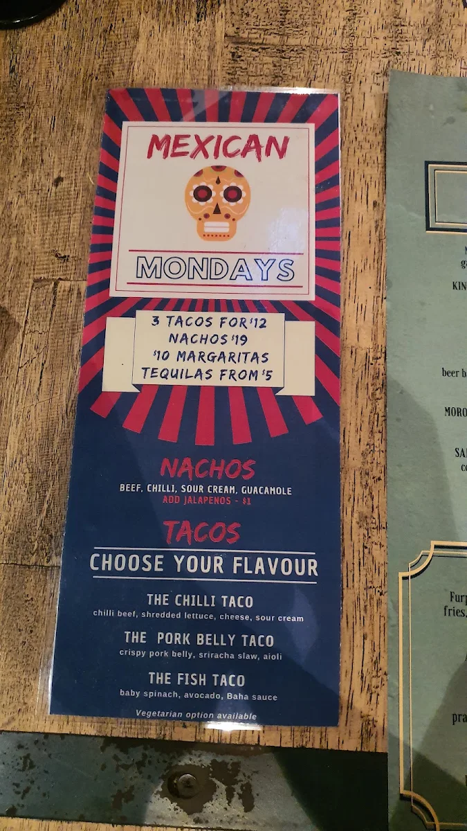 Menu, Pennys Hotel