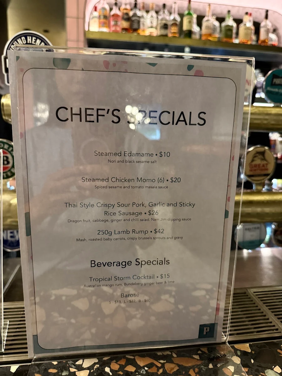 Menu, Pennys Hotel
