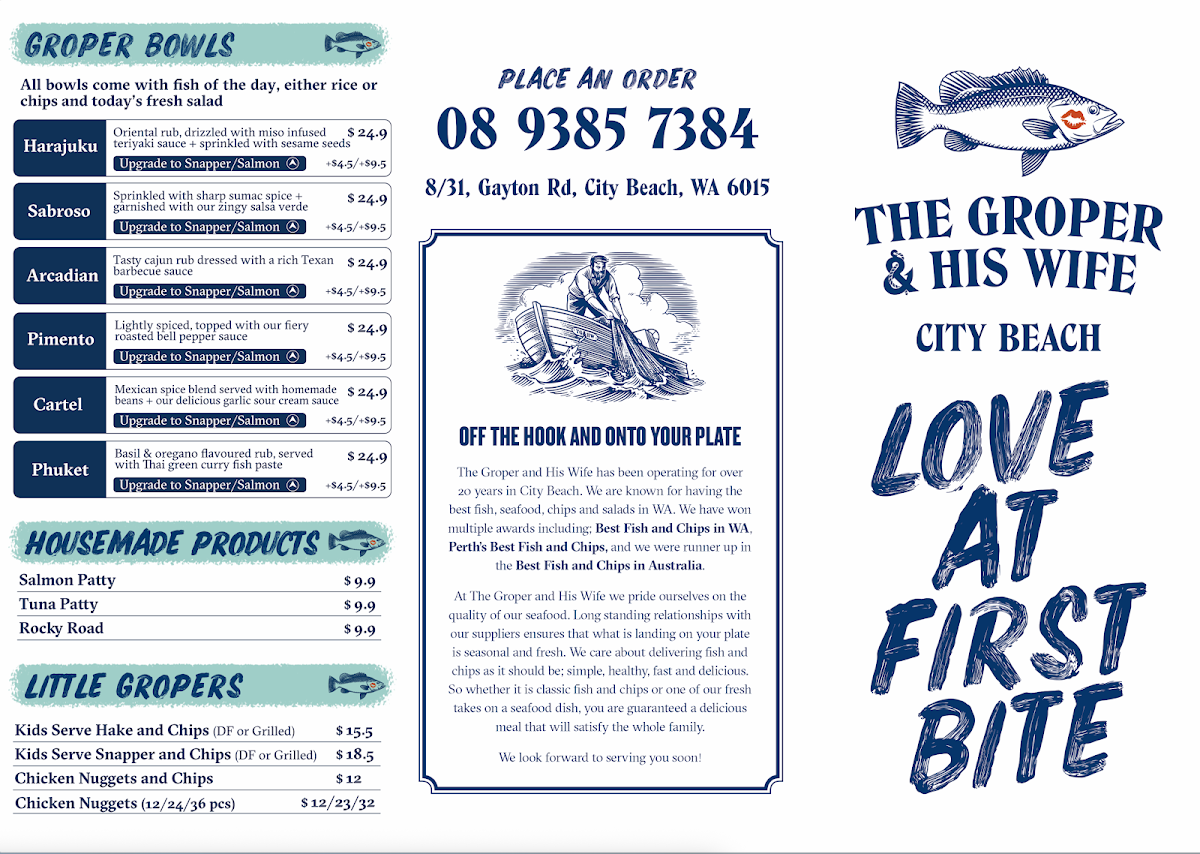Menu, The Groper & His Wife