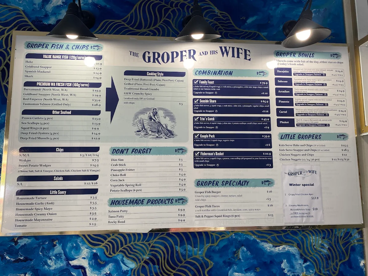 Menu, The Groper & His Wife