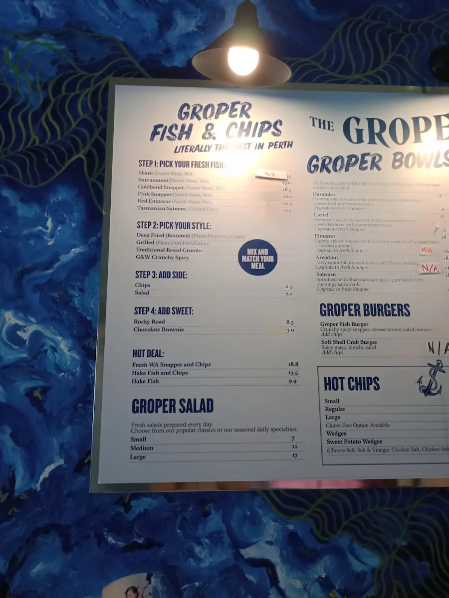 Menu, The Groper & His Wife