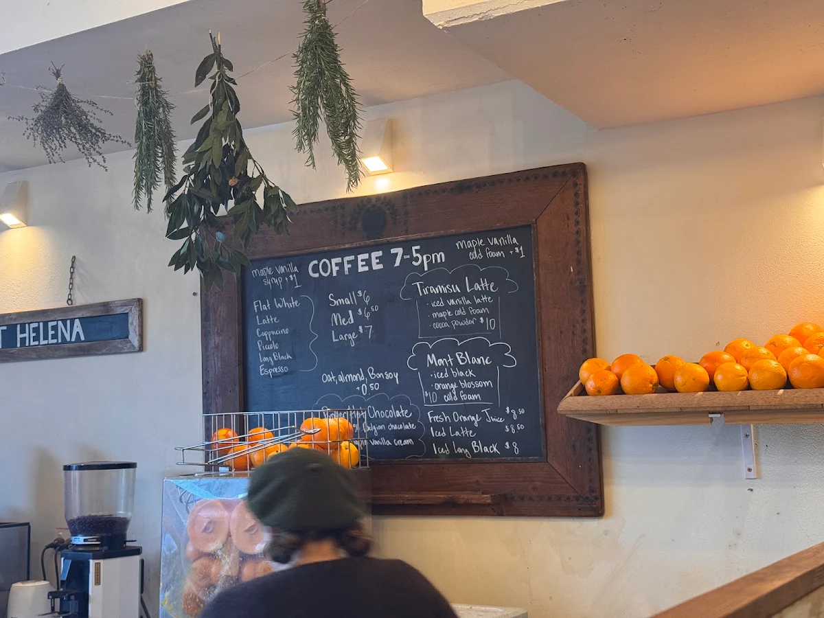 Menu, Saint Helena Culinary