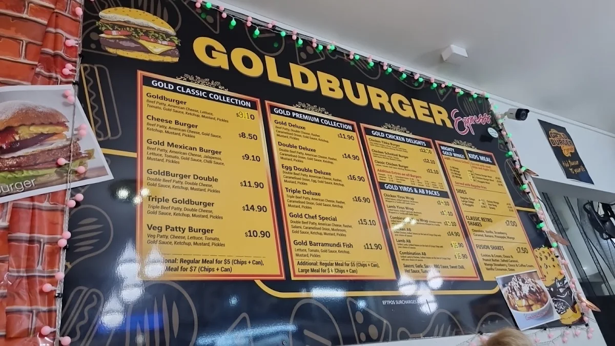 Menu, Goldburger Express (Halal)