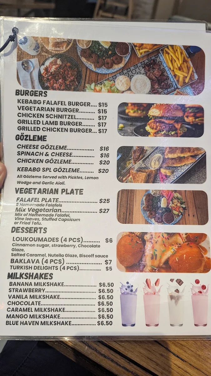 Menu, KebabG Authentic Mediterranean Grill Restaurant
