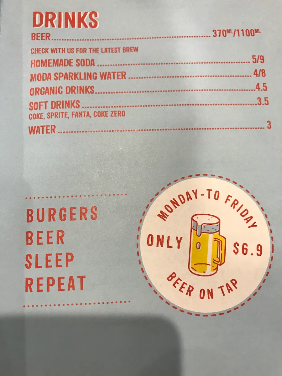 Menu, Ziggy's Eatery
