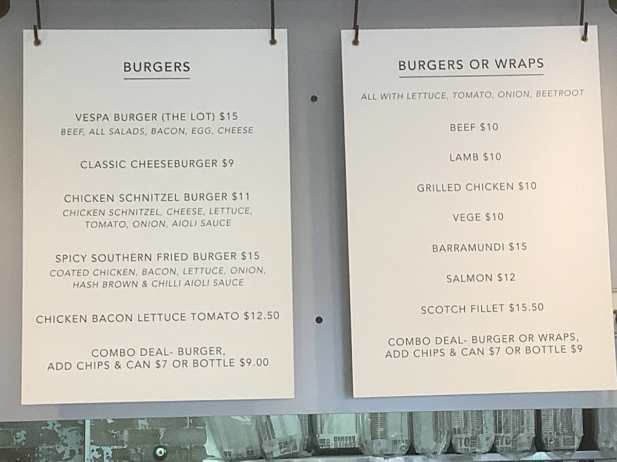 Menu, Ernies In Annangrove