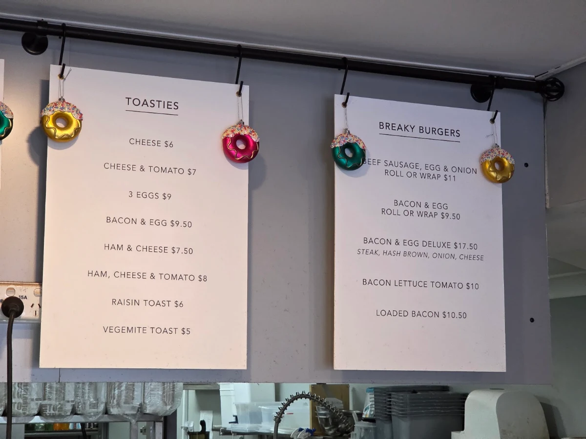Menu, Ernies In Annangrove
