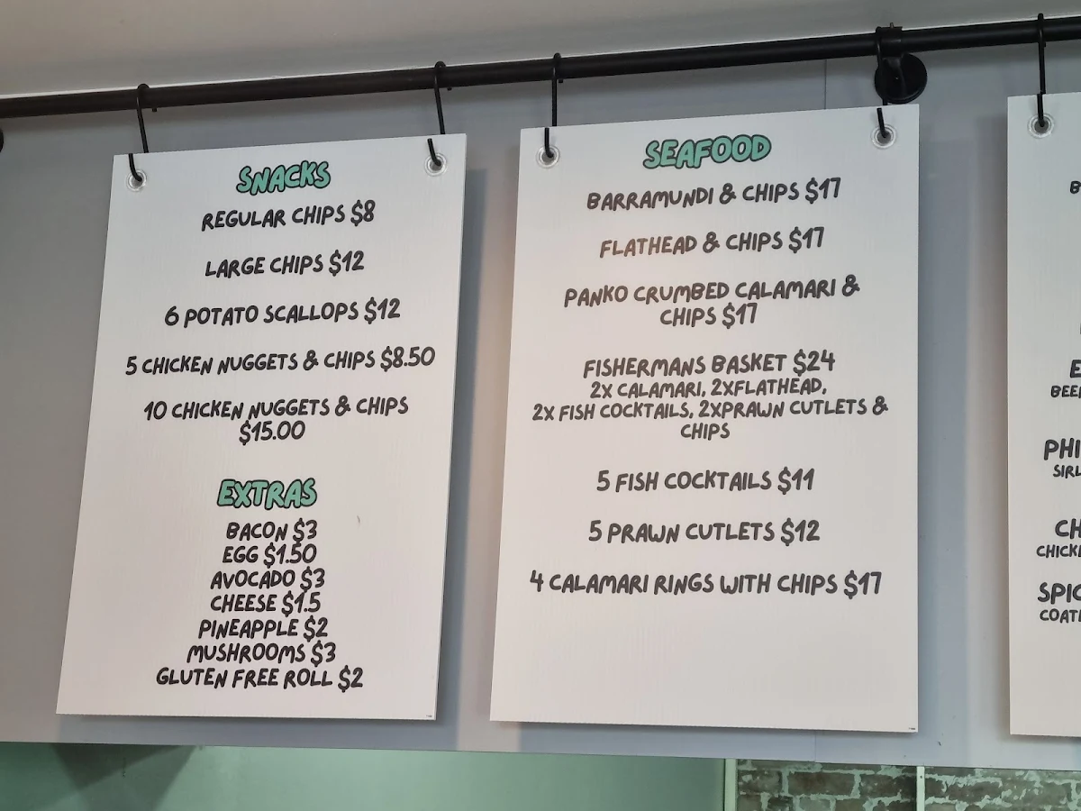 Menu, Ernies In Annangrove
