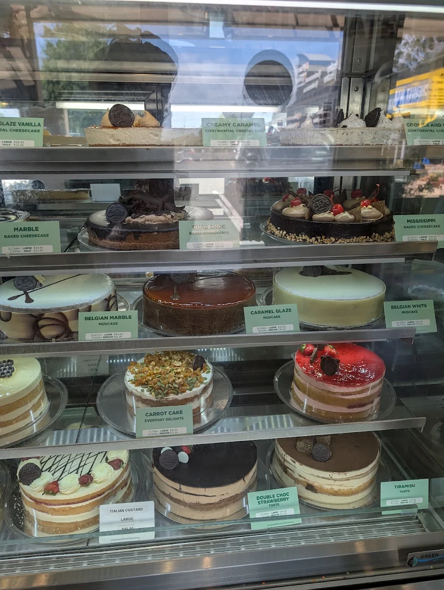 Menu, The Cheesecake Shop Modbury
