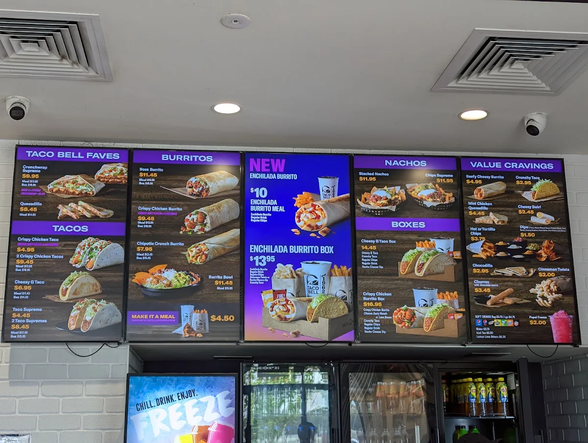 Menu, Taco Bell Blacktown Sports Park