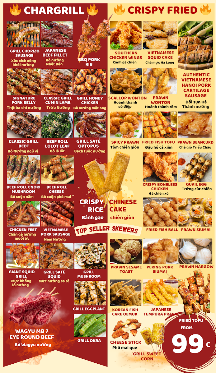 Menu, Skewers Heaven BBQ Restaurant Cabramatta