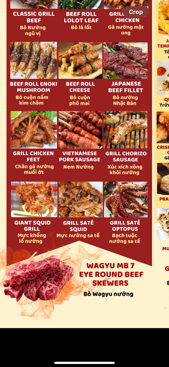 Menu, Skewers Heaven BBQ Restaurant Cabramatta