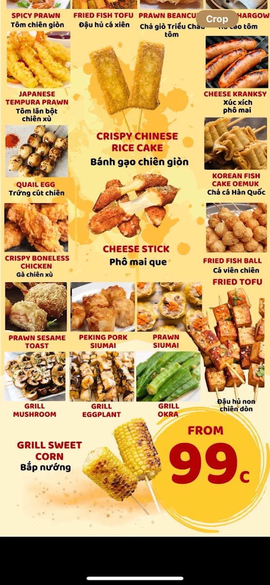 Menu, Skewers Heaven BBQ Restaurant Cabramatta