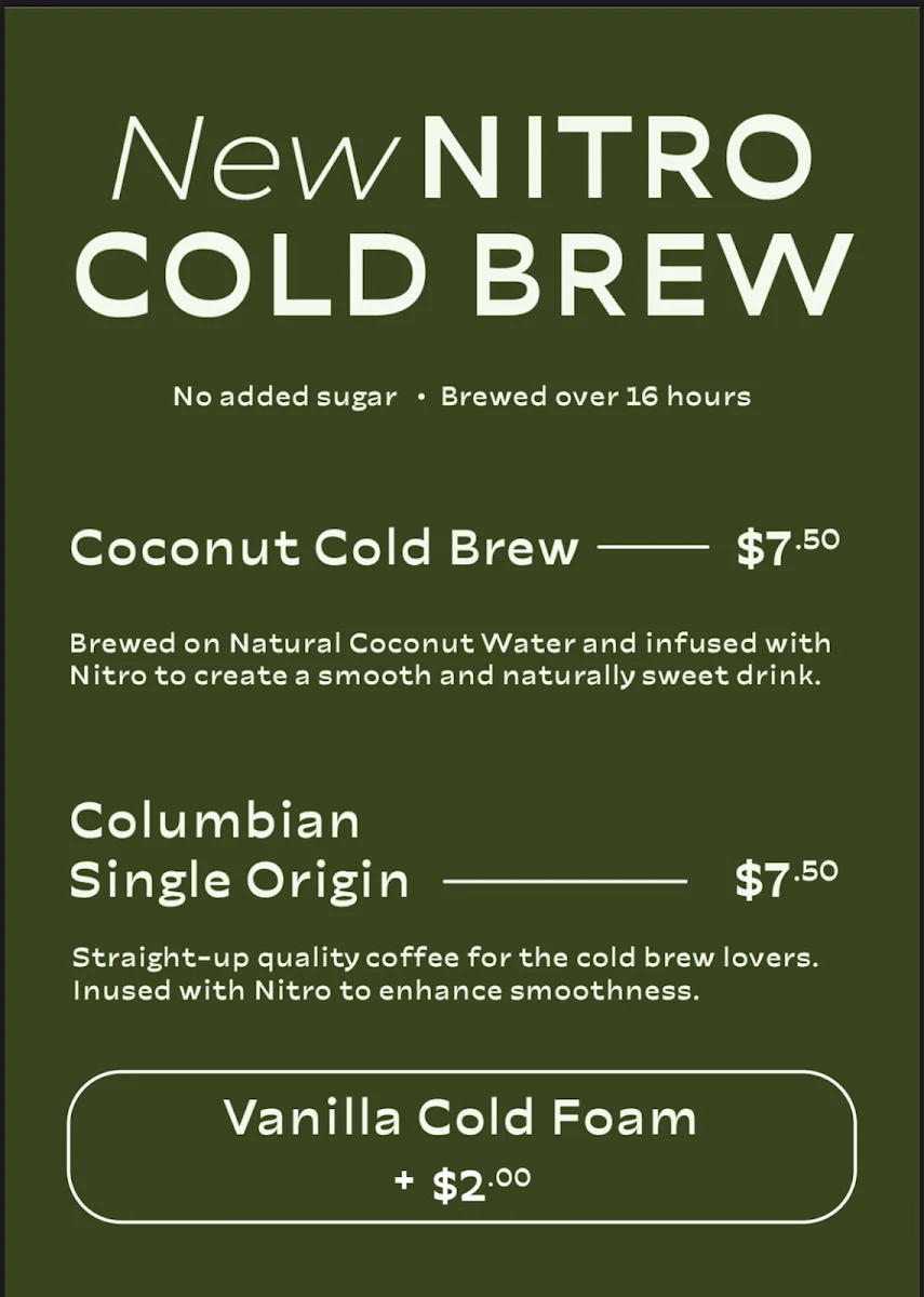 Menu, MADE - Kirra