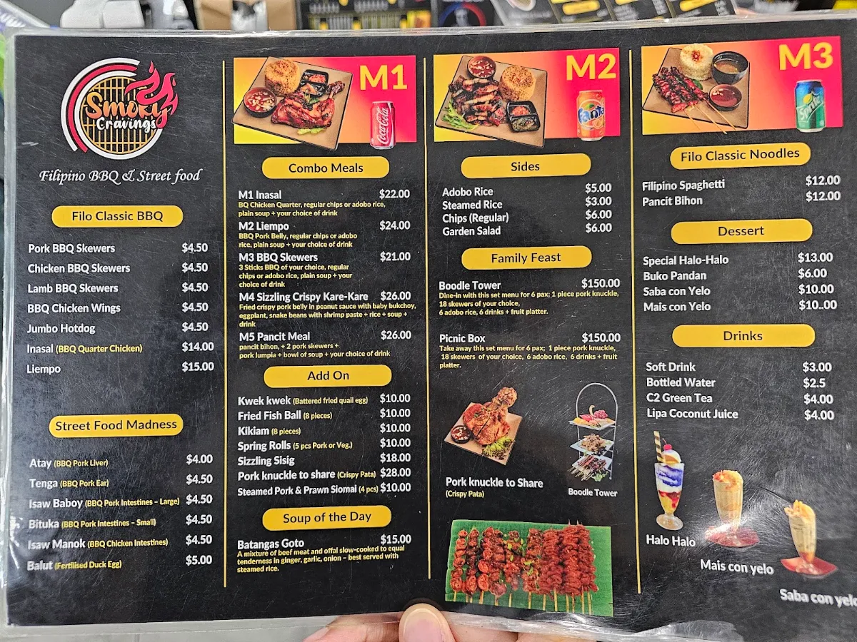 Menu, Smoky Cravings Campsie