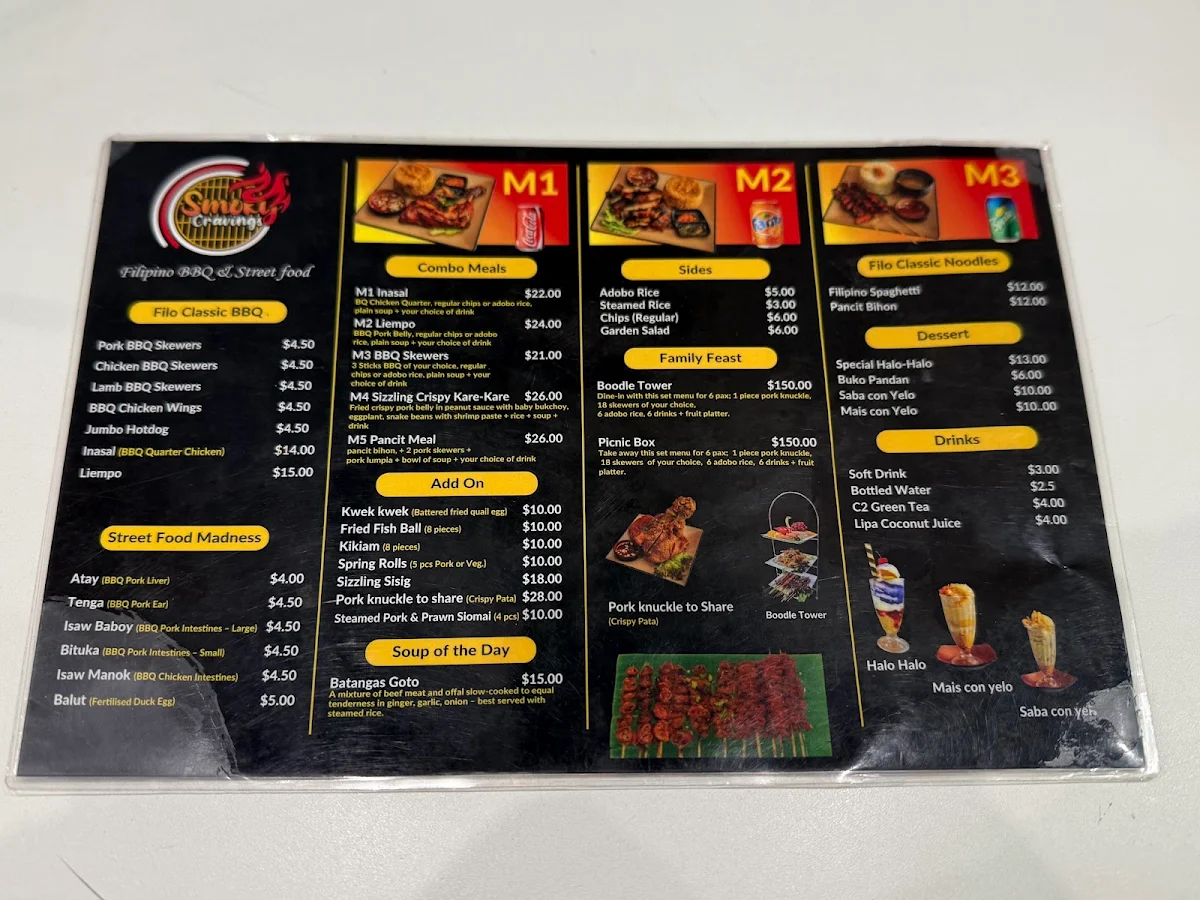 Menu, Smoky Cravings Campsie