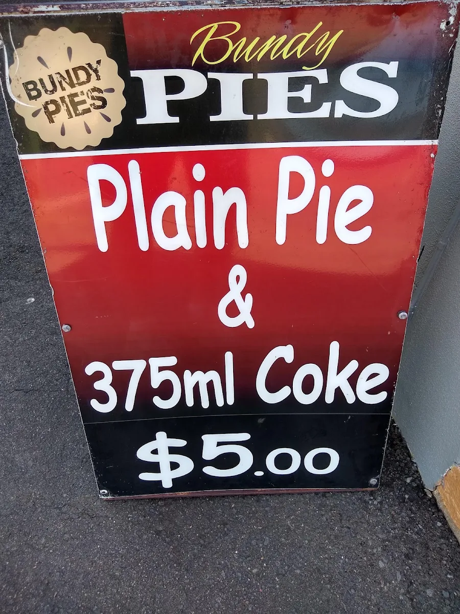 Menu, Bundy Pies & Patisserie