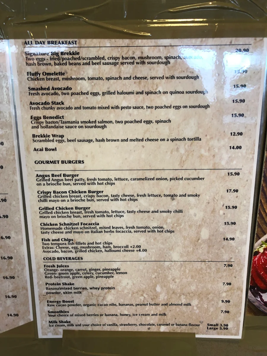 Menu, Cafe @ 49