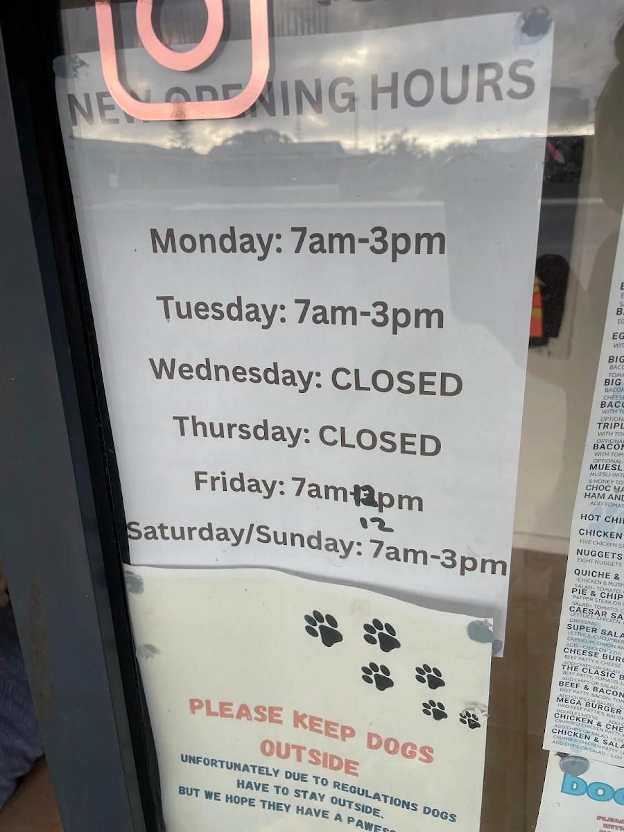 Menu, Sandy Pawz Dog Cafe
