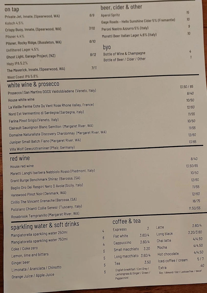 Menu, Delisio