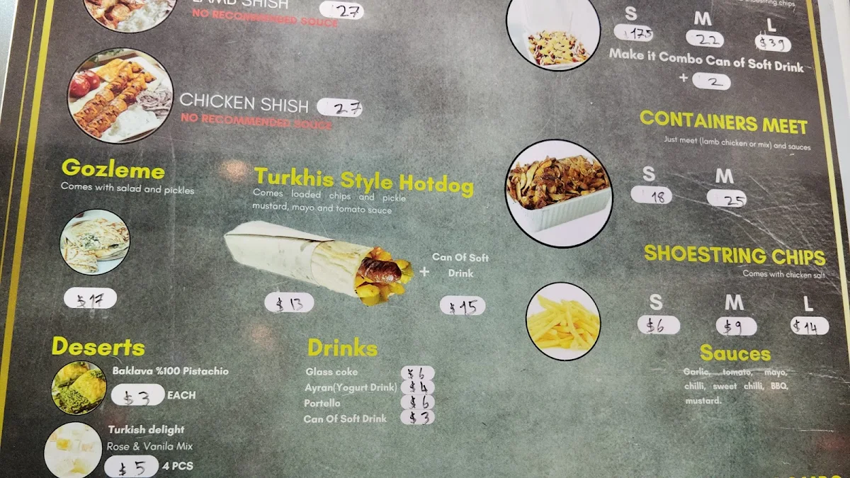 Menu, Melb Kebab Box