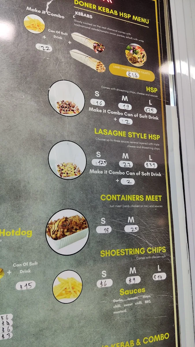 Menu, Melb Kebab Box
