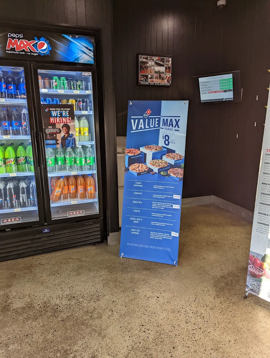 Menu, Domino's Pizza Kalamunda