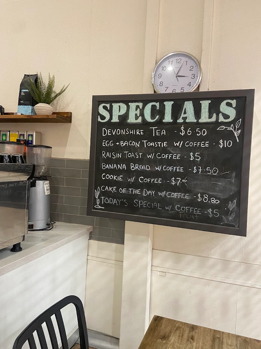 Menu, Red Fig Tree Cafe