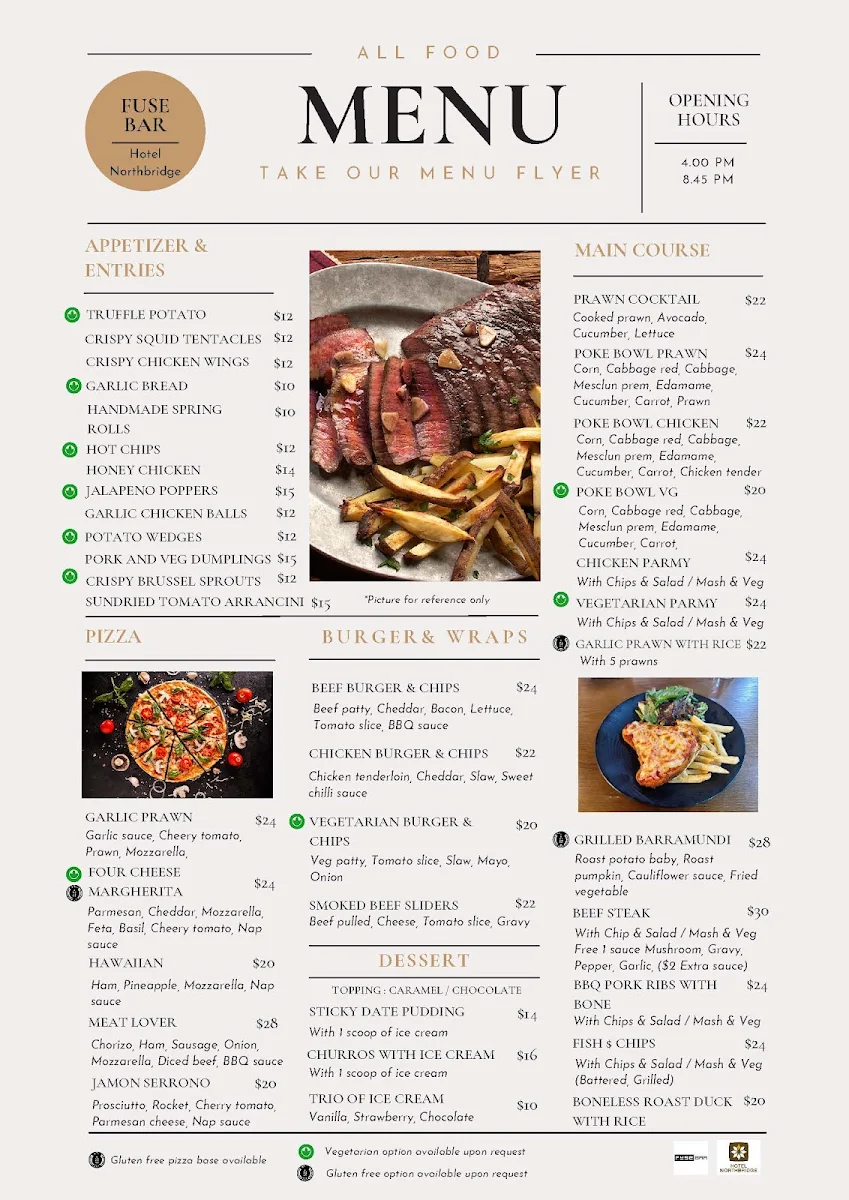 Menu, Fuse Bar