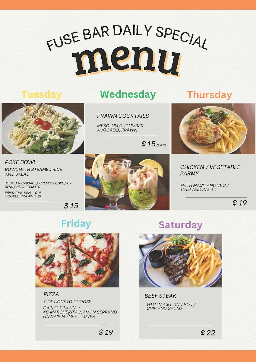 Menu, Fuse Bar