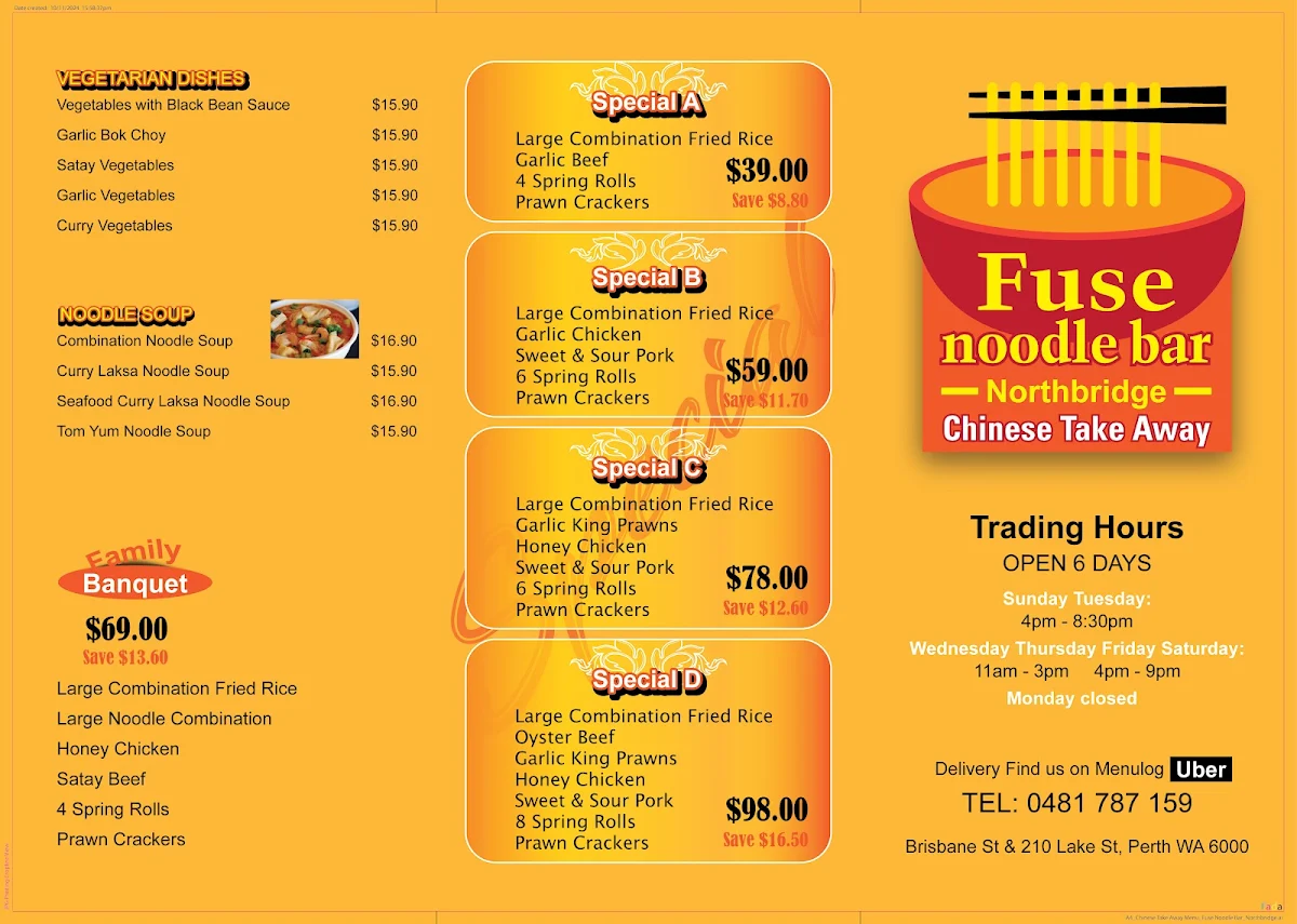 Menu, Fuse Bar