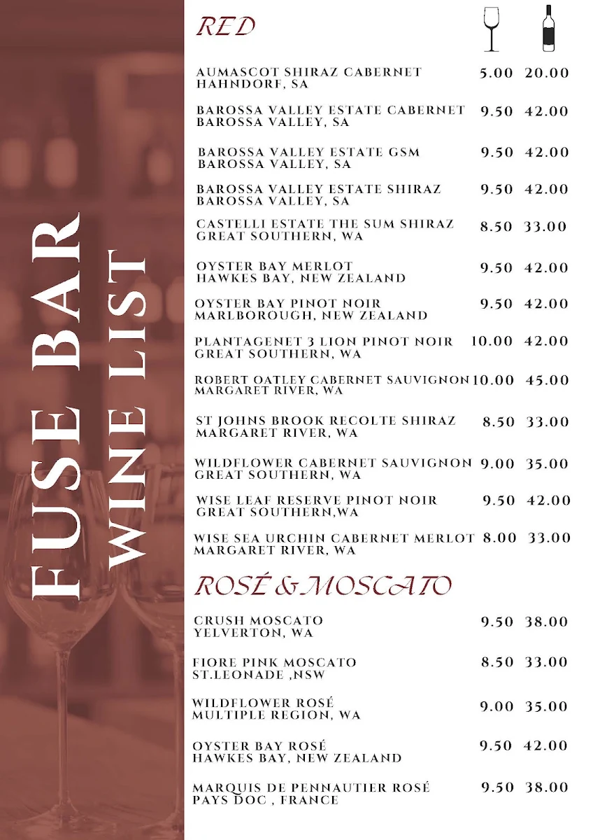 Menu, Fuse Bar