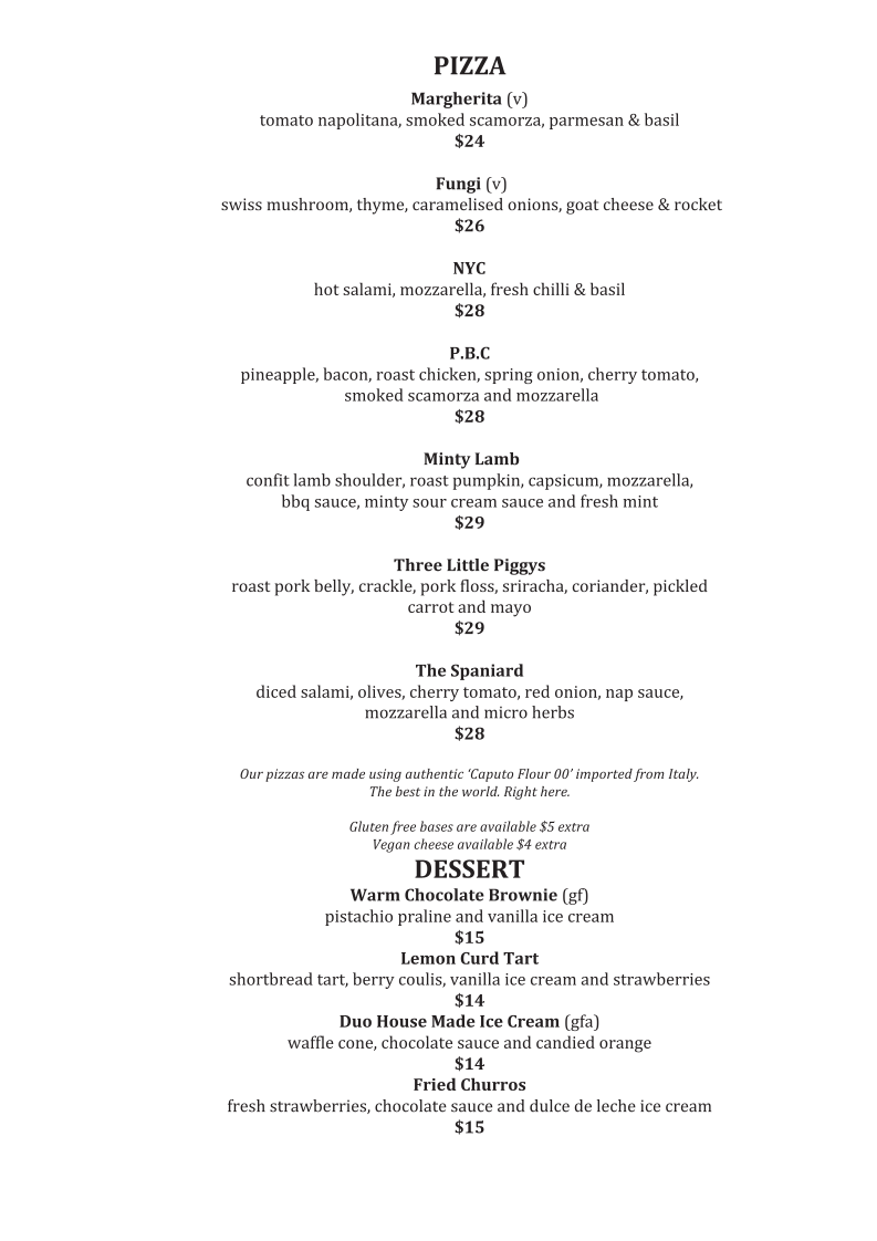 Menu, Union Hotel - Best Pub in Adelaide CBD