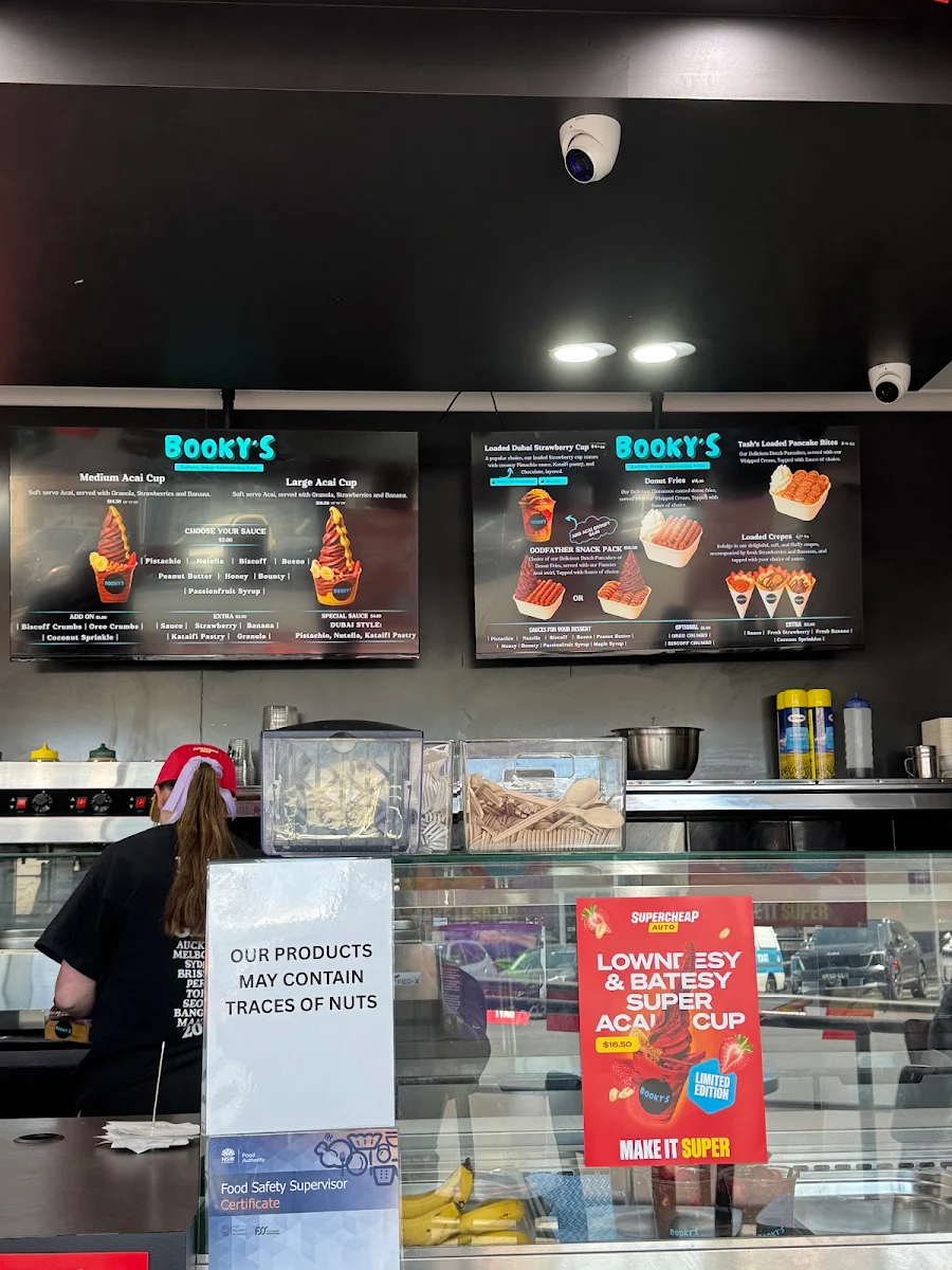 Menu, Booky's